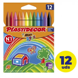 Caja de ceras plásticas bic...