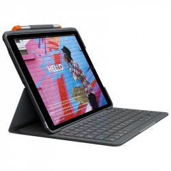 Funda con teclado logitech...