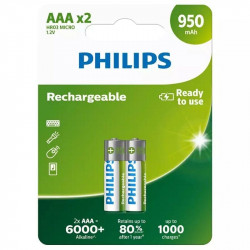 Pack de 2 pilas aaa philips...
