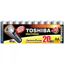 Pack de 20 pilas aa toshiba...