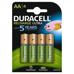 Pack de 4 pilas aa duracell...