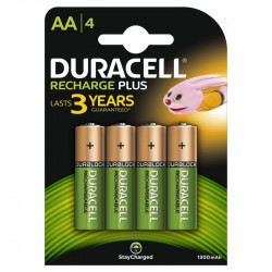 Pack de 4 pilas aa duracell...
