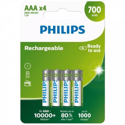Pack de 4 pilas aaa philips...