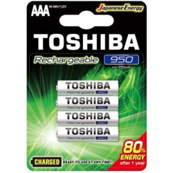 Pack de 4 pilas aaa toshiba...